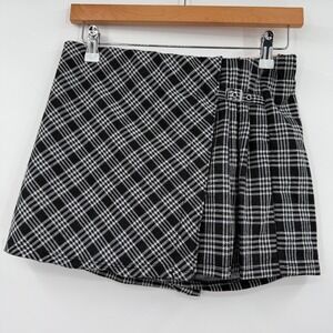 SO Teens Plaid Skort Size XL 14/16 Pleated Buckle‎ Preppy Grunge Academia